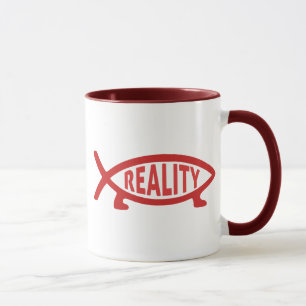 Tazas de los pescados de Darwin de la realidad