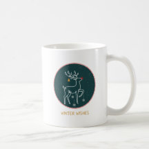 Tazas de Navidad Reno Ciervo - Deseos de Invierno