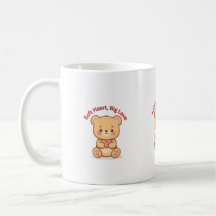 Tazas de oso de peluche suave corazón gran amor li
