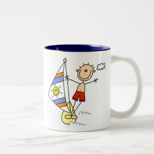 Tazas de parasaile con figuras de palitos