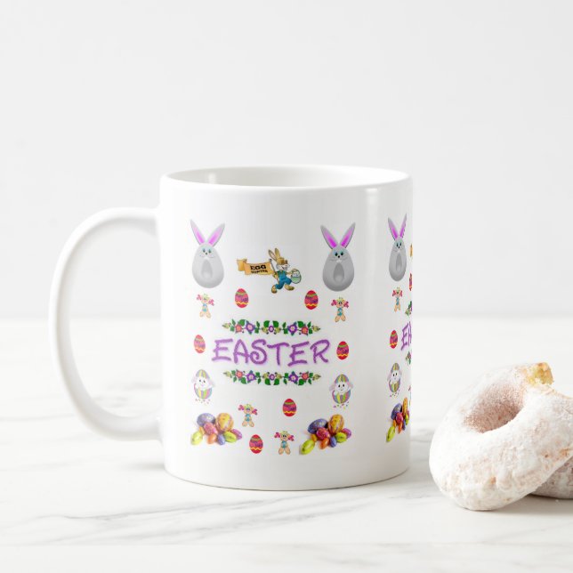Tazas de Pascua (Con donut)