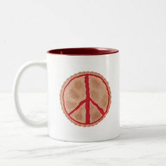 Tazas de pastel de cereza por la paz