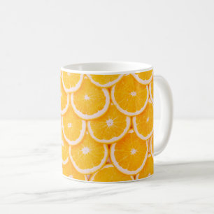 tazas de patrón naranja
