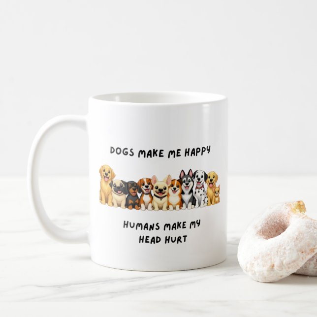 tazas de perro sarcásticas (Con donut)