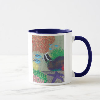 Tazas de pintura de peces tropicales coloridos