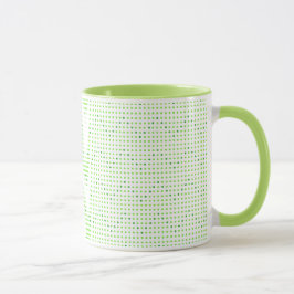 Tazas de puntos con patrón de Chevron en verde lim