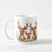 Tazas de Reno Familiares a Juego