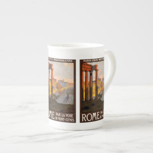 Tazas de Roma Italia del viaje del vintage