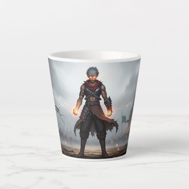 Tazas de Taza de Guerrero de Anime Oscuro | Puños  (Anverso)