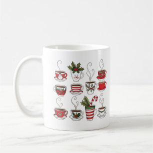 Tazas de té divertidas en navidad