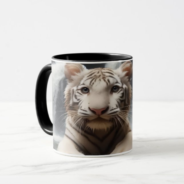 Tazas de tigre húmedo café Mug (Anverso izquierdo)