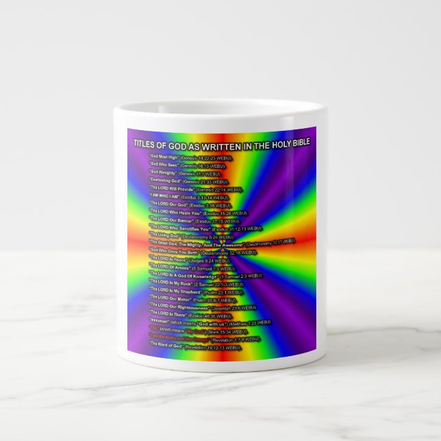 Tazas de Títulos de Dios (Frente)