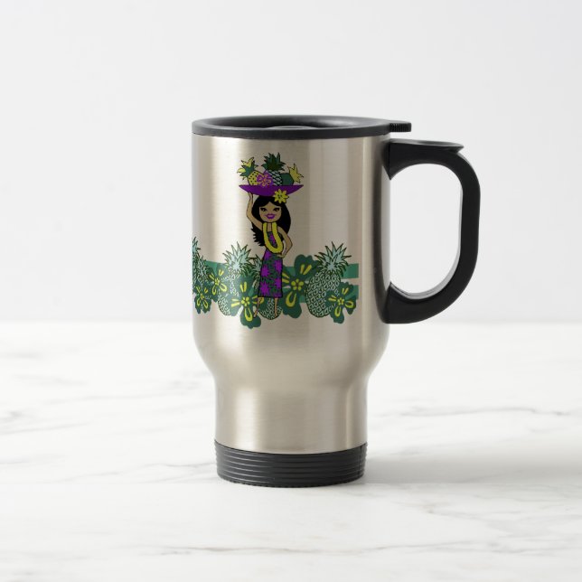 Tazas de viaje tropicales Pineapple Luau (Derecha)