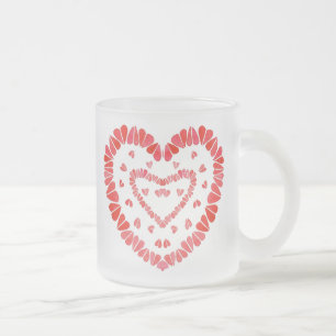 Tazas de vidrio esmerilado SWEET HEARTS