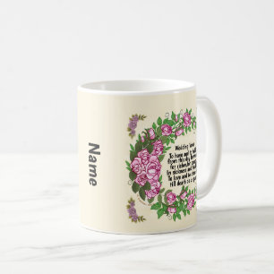 Tazas de votos de boda Lovely Roses