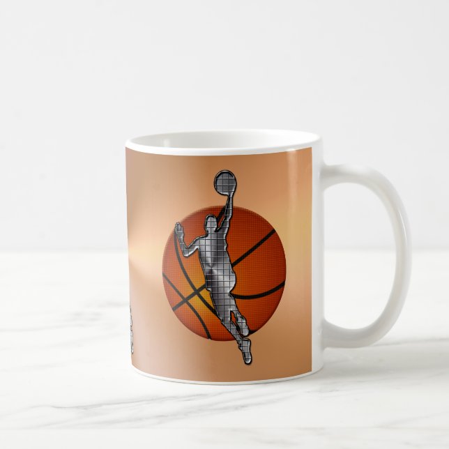 Tazas del baloncesto, jugador metálico en bola del (Derecha)