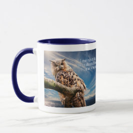 Tazas del búho de la cita de la sabiduría