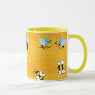 Tazas del campanero de la abeja del panal y del