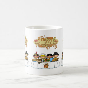 Tazas del Día de Acción de Gracias Feliz