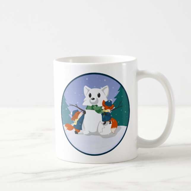 Tazas del día de la nieve de Kitsune (Derecha)