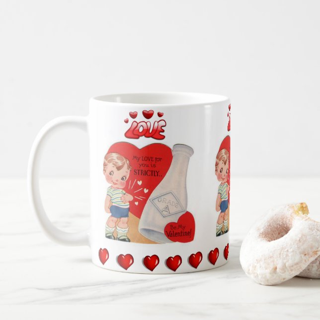 Tazas del Día de San Valentín (Con donut)
