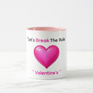 Tazas del Día de San Valentín Corazón Rosa y Texto