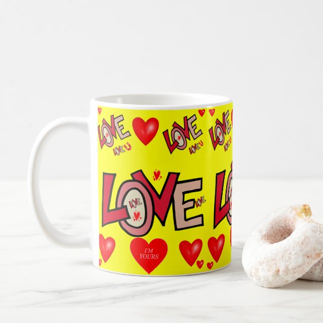 Tazas del Día de San Valentín Tazas (Con donut)