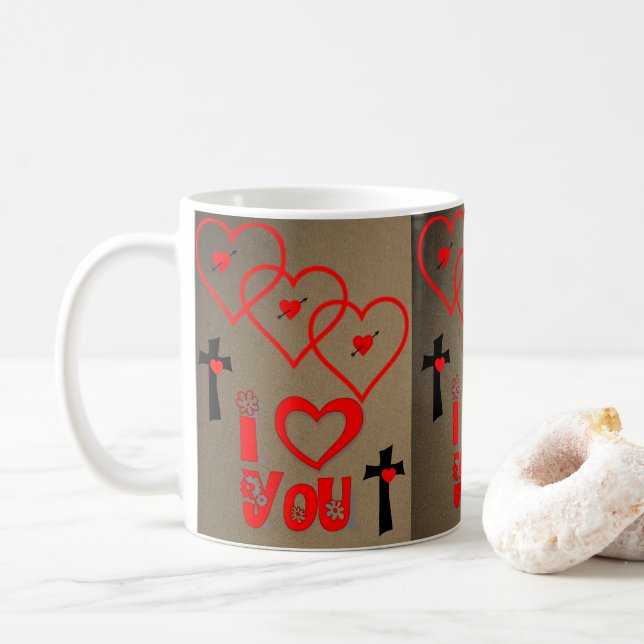 Tazas del Día de San Valentín Tazas (Con donut)
