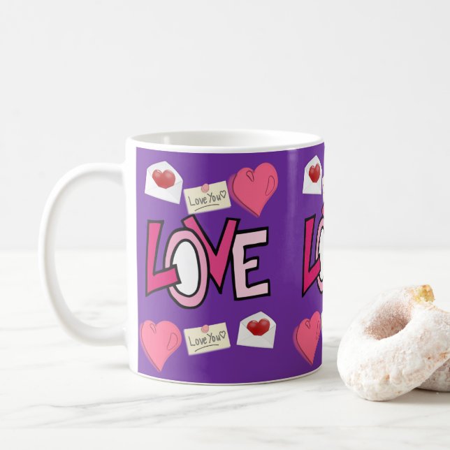 Tazas del Día de San Valentín Tazas (Con donut)