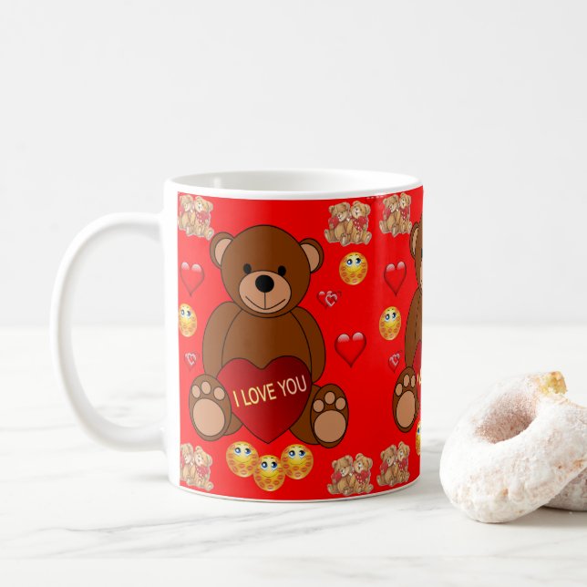 Tazas del Día de San Valentín Tazas (Con donut)