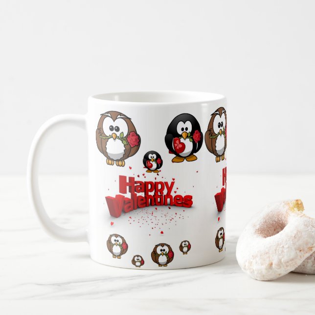 Tazas del Día de San Valentín Tazas (Con donut)