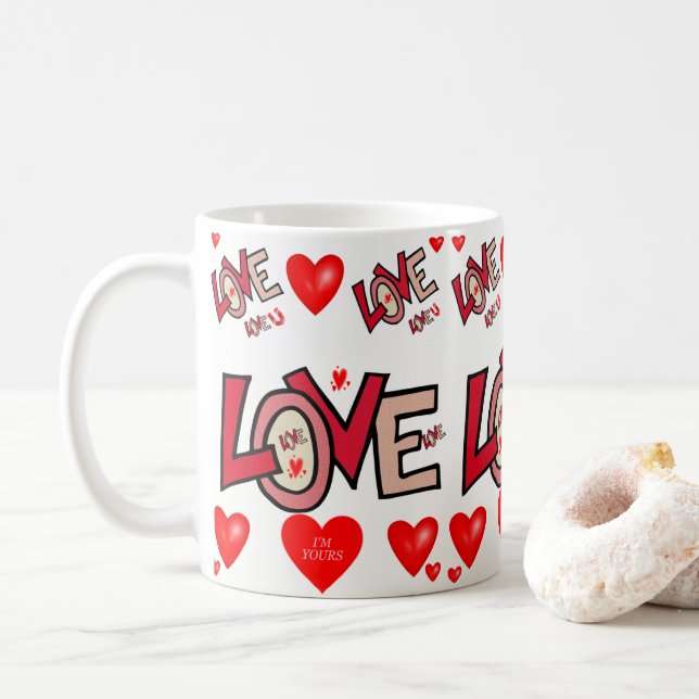 Tazas del Día de San Valentín Tazas (Con donut)
