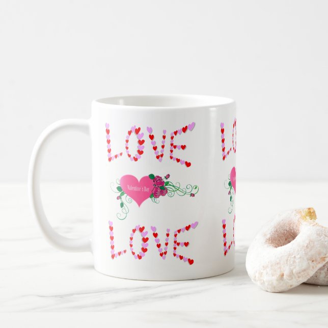 Tazas del Día de San Valentín Tazas (Con donut)