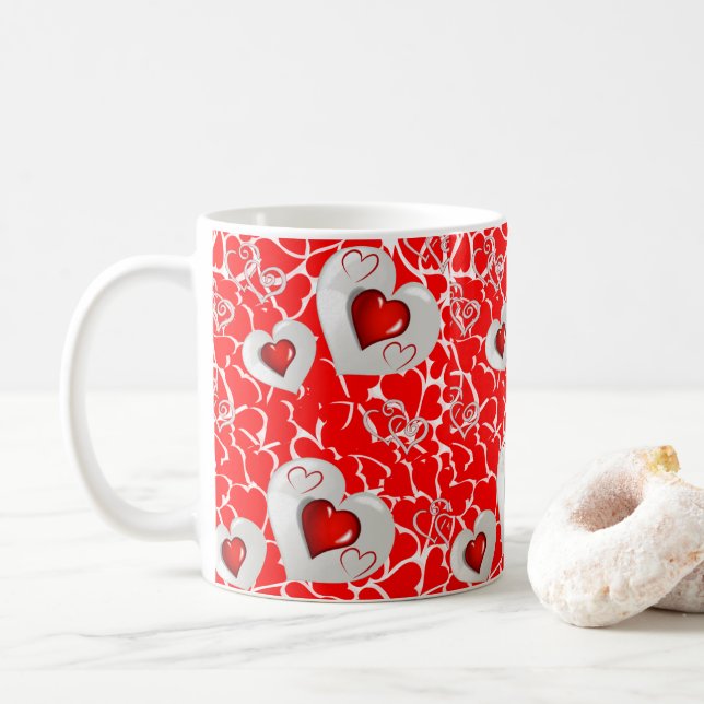 Tazas del Día de San Valentín Tazas (Con donut)