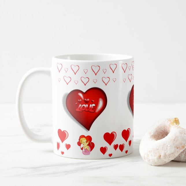 Tazas del Día de San Valentín Tazas (Con donut)