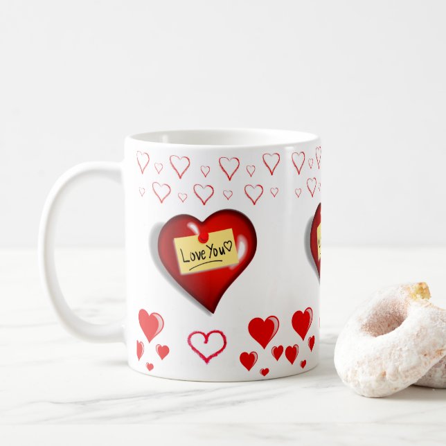 Tazas del Día de San Valentín Tazas (Con donut)