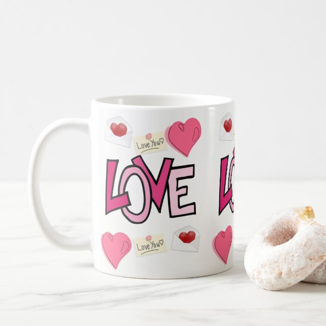 Tazas del Día de San Valentín Tazas (Con donut)