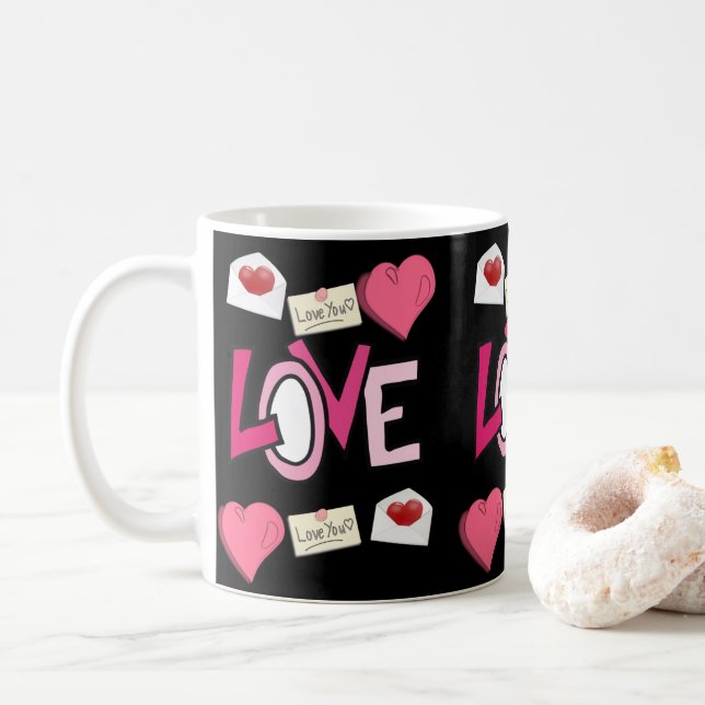 Tazas del Día de San Valentín Tazas (Con donut)