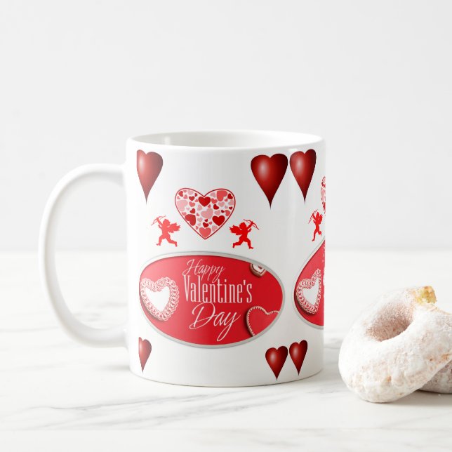 Tazas del Día de San Valentín Tazas (Con donut)