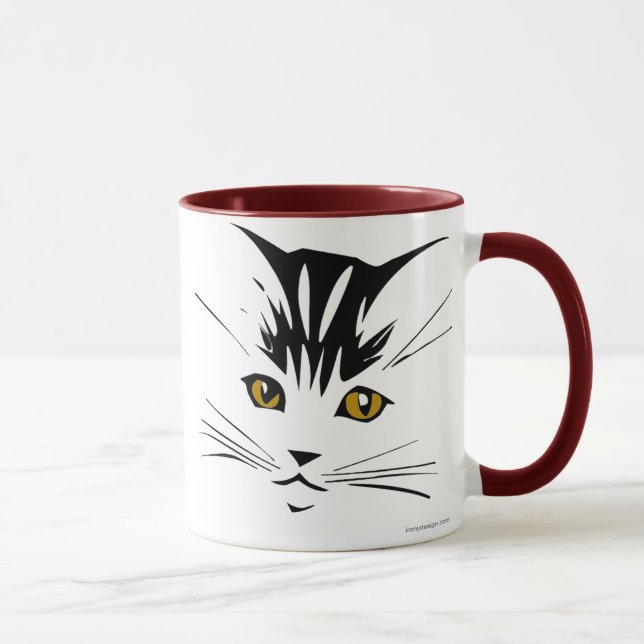 Tazas del diseño del arte del gato (Derecha)