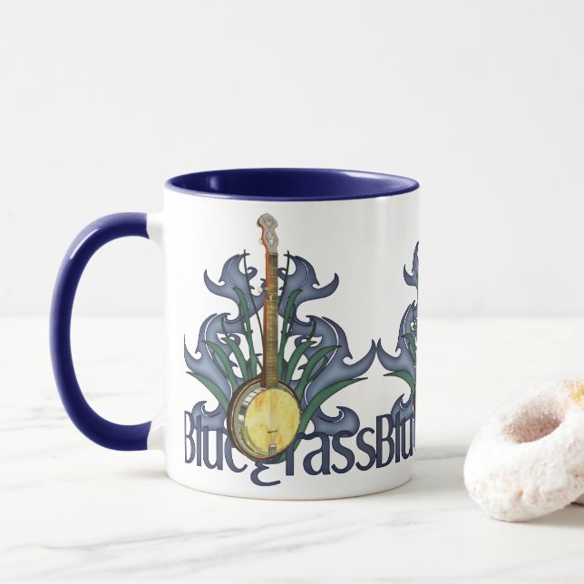 Tazas del diseño del banjo del Bluegrass (Con donut)