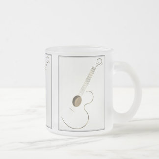 Tazas del diseño del logotipo de la guitarra