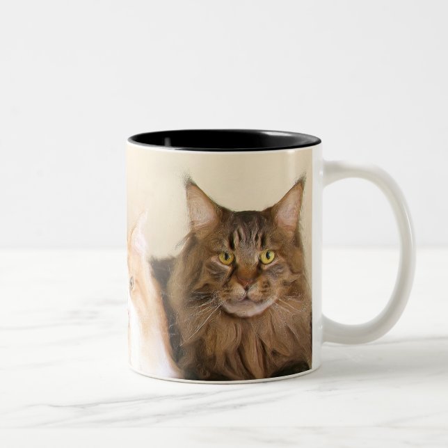 Tazas del gato de coon de Maine (Derecha)
