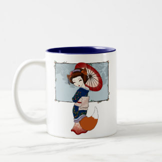Tazas del geisha de Kitsune