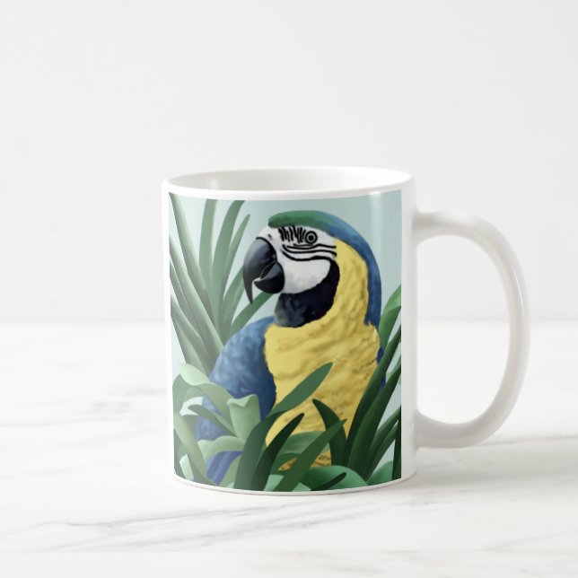 Tazas del Macaw del azul y del oro (Derecha)