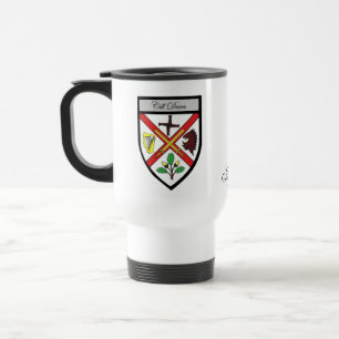 Tazas del mapa y del escudo de Kildare del condado