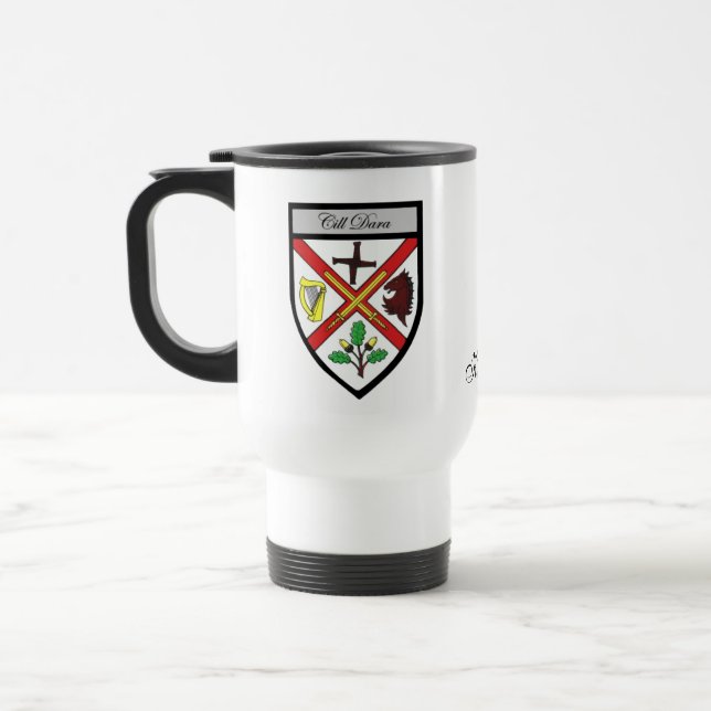 Tazas del mapa y del escudo de Kildare del condado (Izquierda)