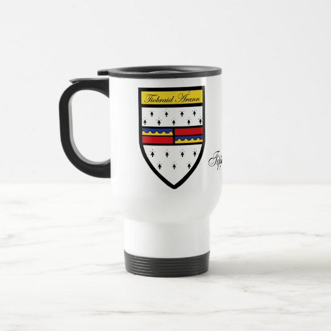 Tazas del mapa y del escudo de Tipperary del (Izquierda)