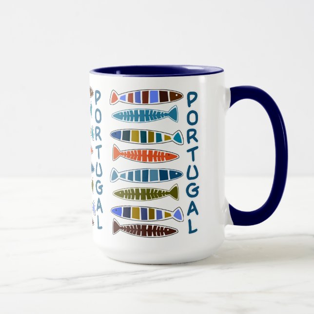 Tazas del modelo de los pescados de PORTUGAL (Derecha)