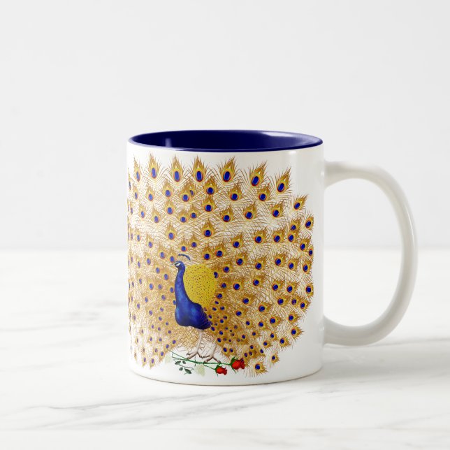 Tazas del pavo real y de los rosas (Derecha)